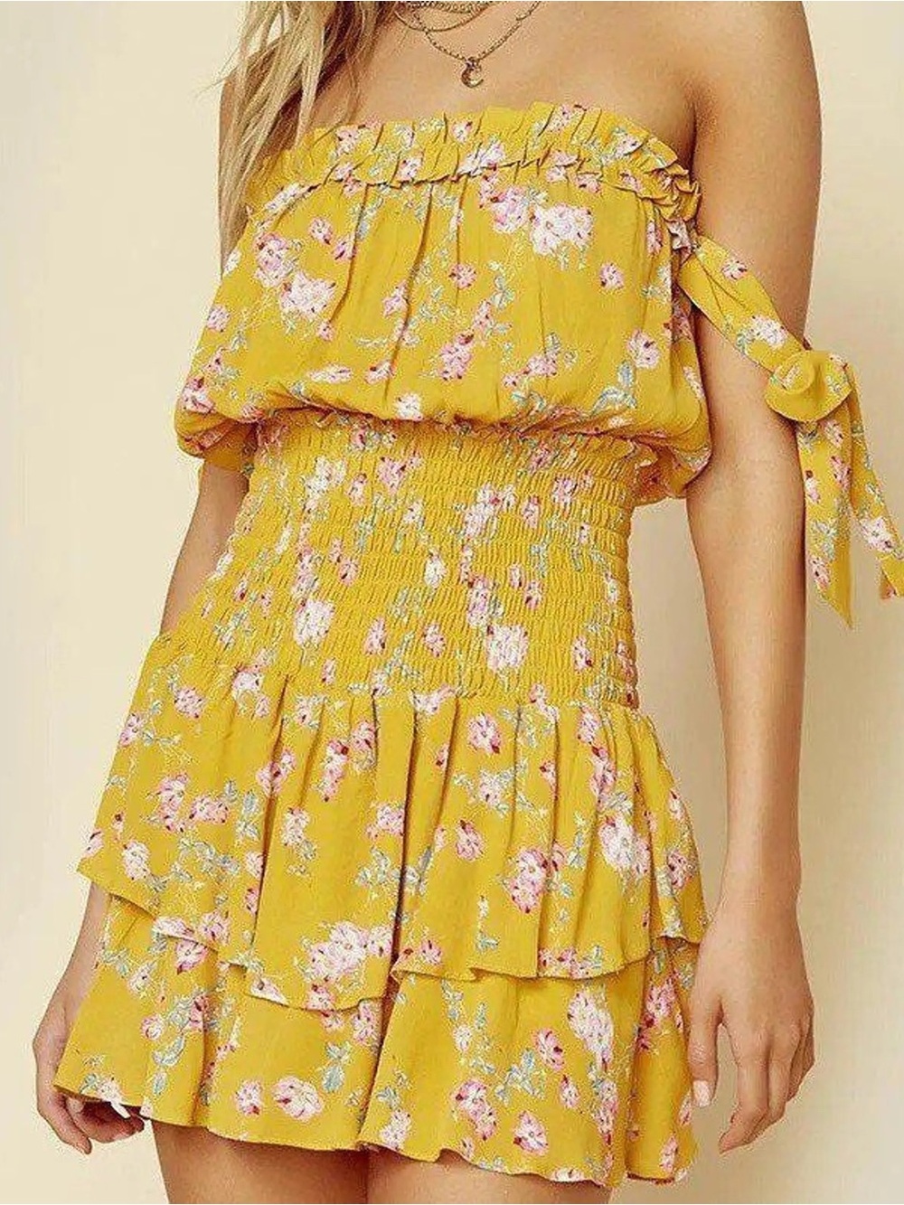 Blue Life Ballerina Romper Golden Floral Medium
